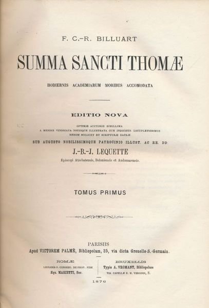 Summa Sancti Thomae. Hodiernis academiarum moribus accomodata
