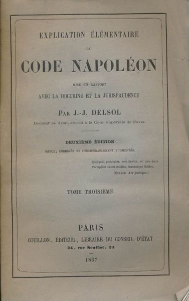 Explication élémentaire du Code Napoléon mise en rapport avec la …