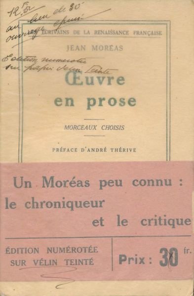 Oeuvre en prose. Morceaux choisis