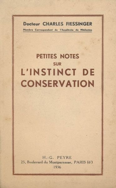 Petites notes sur l'instinct de conservation