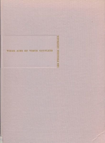 Vieux airs et vieux couplets
