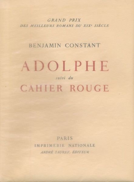 Adolphe suivi du Cahier rouge | Immagine principale
