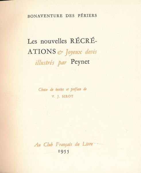 Les nouvelles récréations & joyeux devis