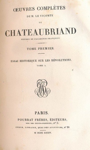 Oeuvres complètes de M. le Vicomte de Chateaubriand