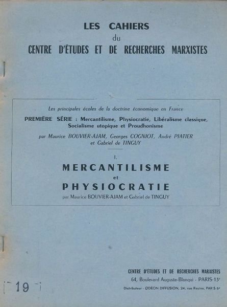 Les principales écoles de la doctrine économique en France. Première …