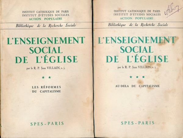 L'enseignement social de l'église. 3 volumes