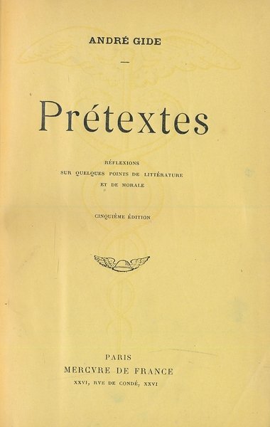 Prétextes. Réflexions sur quelques points de la littérature et de …