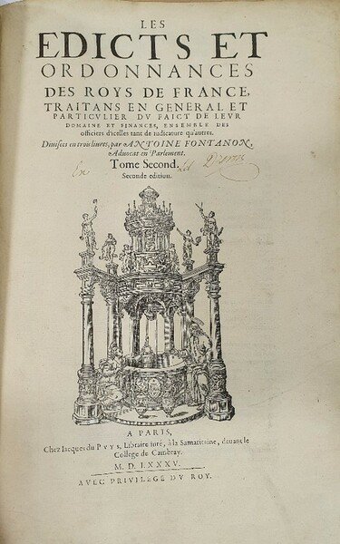 Les Edicts et Ordonnances des Roys de France