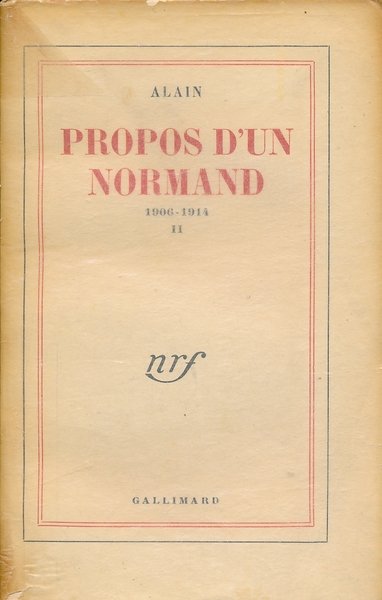 Propos d'un normand. II. 1906 - 1914