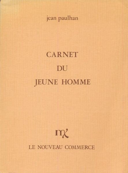 Carnet du jeune homme