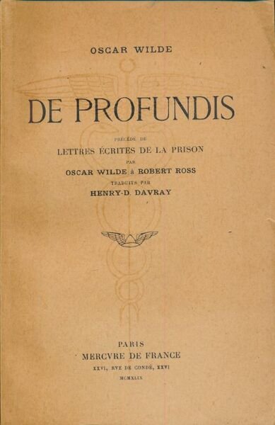 De profundis précédé de Lettres écrites de la prison