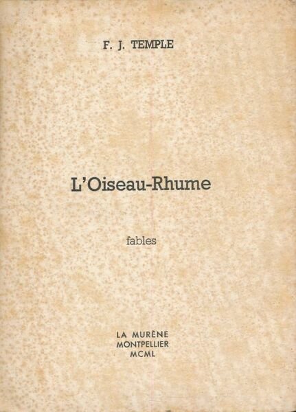 L'Oiseau-Rhume. Fables