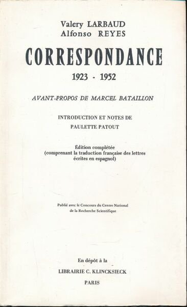 Correspondance 1923 - 1952