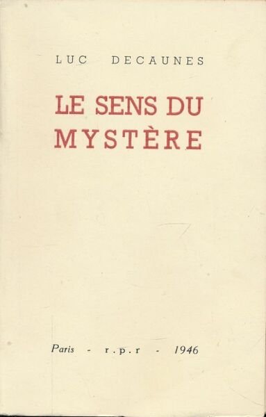 Le sens du mystère