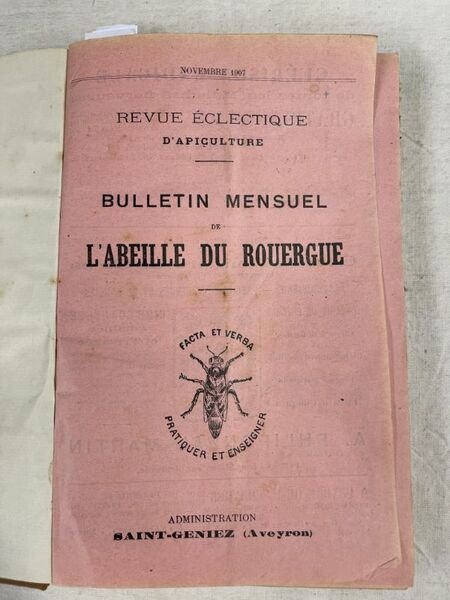 Revue éclectique d'apiculture. Bulletin mensuel de l'Abeille du Rouergue. Année …