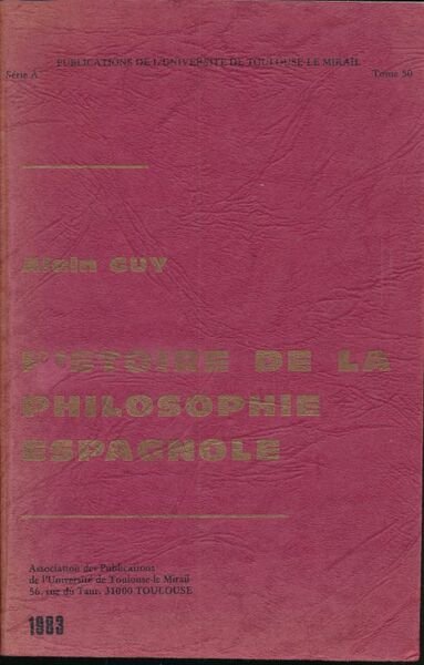 Histoire de la philosophie espagnole