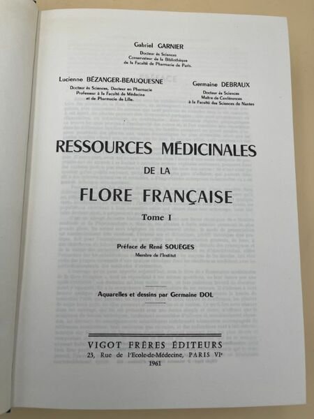 Ressources médicinales de la flore française