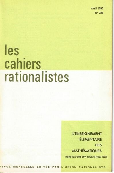 Les Cahiers Rationalistes . Rare réunion de 301 numéros