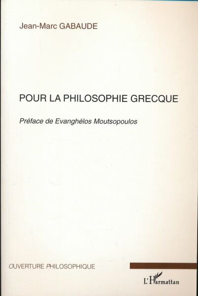 Pour la philosophie grecque