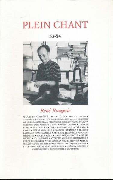 Plein chant n° 53. René Rougerie