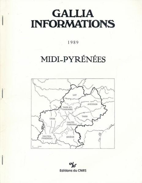 Gallia informations. 1989 - Midi Pyrénées