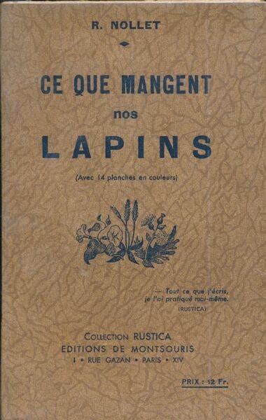 Ce que mangent nos lapins