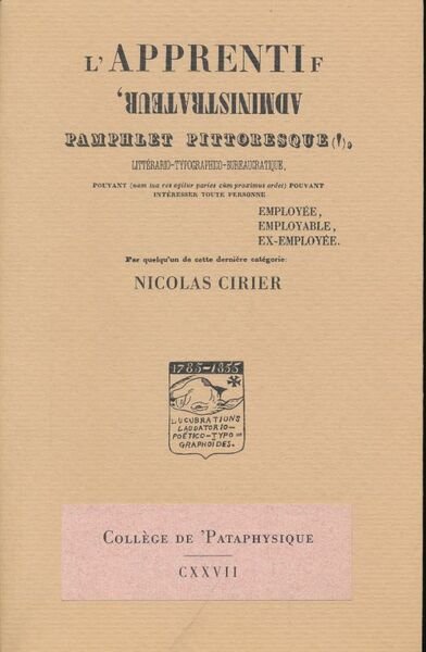 L'apprenti administrateur, pamphlet pittoresque