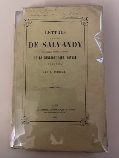 lettres à M. le Comte de Salvandy sur quelques uns …