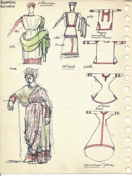 Classeur manuscrit dessiné sur la Mode au fil du temps