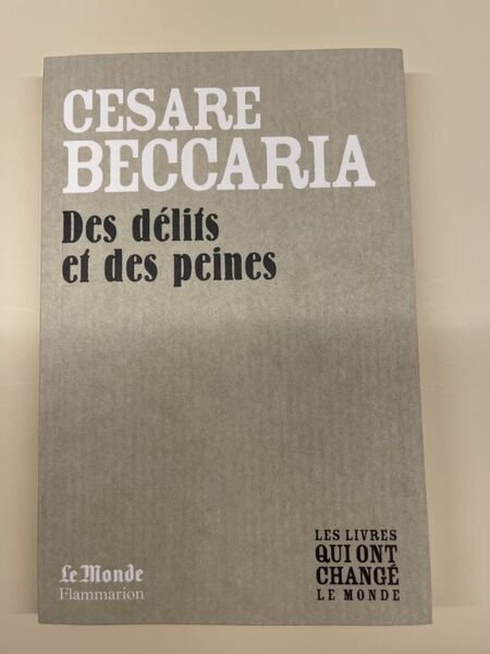 Des délits et des peines