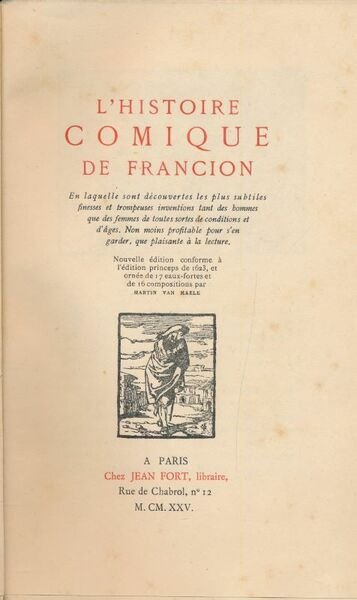L'histoire comique de Francion composée par Charles Sorel, réimprimée intégralement …