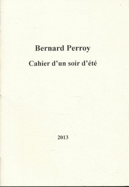 Cahier d'un soir d'été