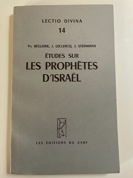 Etudes sur les prophètes d'Israël