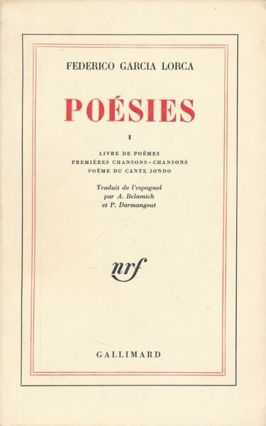 Poésies. I. Livre de poèmes. Premières chansons - chansons. Poème …