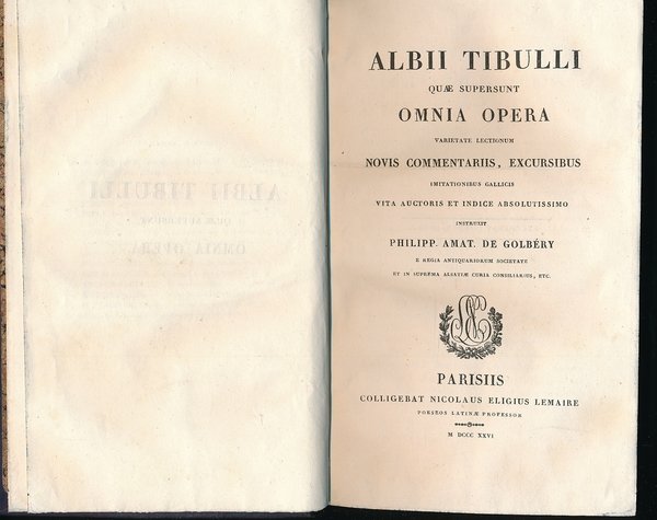 Albii Tibulii quae supersunt omnia opera