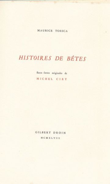 Histoires de bêtes