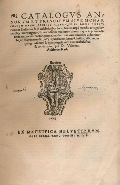 Catalogus annorum et principum sive monarcharum mundi geminus plerisque in …