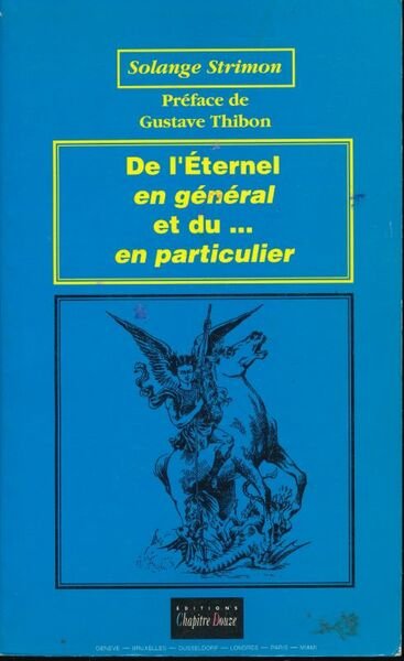 De l'Eternel en général et du .en particulier
