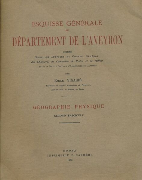 Esquisse générale du département de l'Aveyron