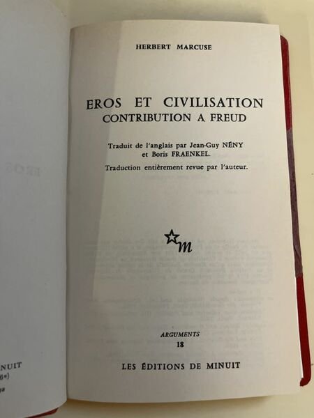 Eros et civilisation. Contribution à Freud