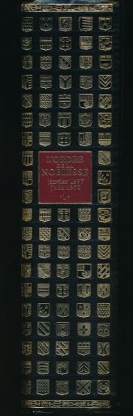 L'ordre de la noblesse. Familles d'Europe enregistrées In ordine Nobilitatis