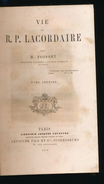 VIE DU R.P. LACORDAIRE