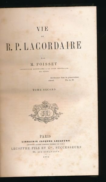 VIE DU R.P. LACORDAIRE