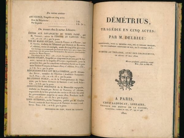 Démétrius.Tragédie en cinq actes