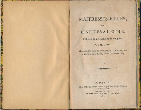 Les maîtresses-filles ou les pères à l'école