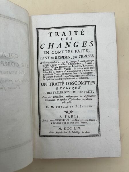 Traité des changes en comptes faits, tant en remises, que …