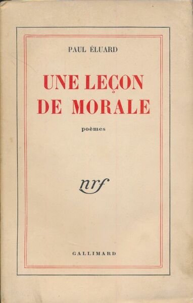 Une leçon de morale. Poèmes