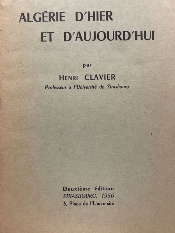 Algérie d'hier et d'aujourd'hui