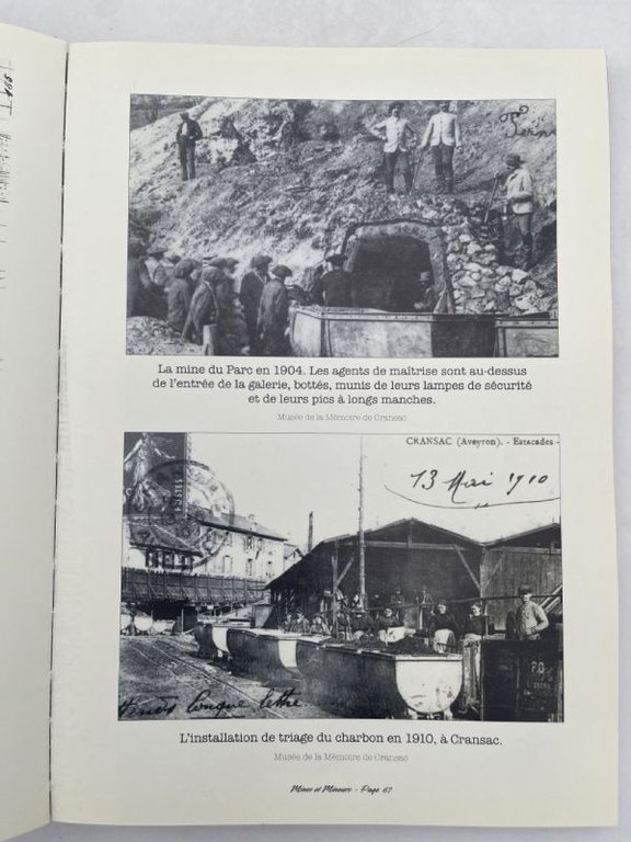Bassin de Decazeville Aubin Cransac Firmi Viviez. Mines et mineurs