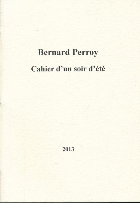 Cahier d'un soir d'été